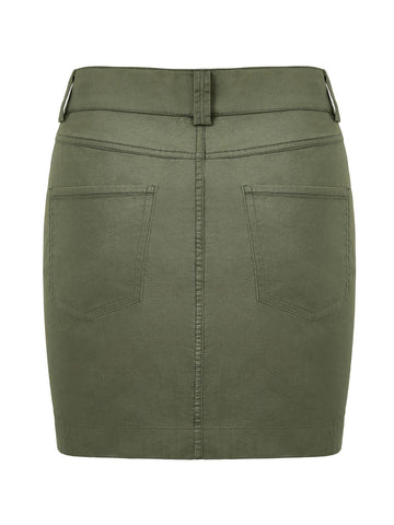 Sonicelife 2024 New Fashion Woman Bottom Elegant Size Friendly Pocket Cargo Mini Skirt