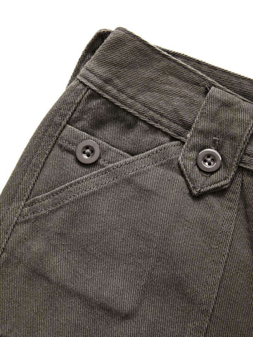 Sonicelife 2024 New Fashion Woman Bottom Elegant Buttoned Straight Leg Cargo Jeans