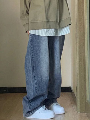 Sonicelife 2024 New Fashion Woman Bottom Elegant Pocket Design Blue Wash Boyfriend Jeans