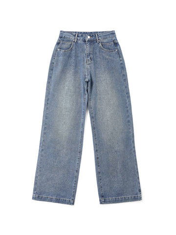 Sonicelife 2024 New Fashion Woman Bottom Elegant Pocket Design Blue Wash Boyfriend Jeans