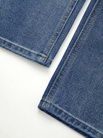 Sonicelife 2024 New Fashion Woman Bottom Elegant Washed Classic Denim Boyfriend Jeans