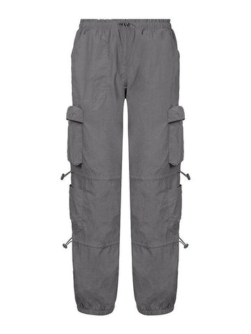 Sonicelife 2024 New Fashion Woman Bottom Elegant Size Friendly Pocket Drawstring Parachute Cargo Pants