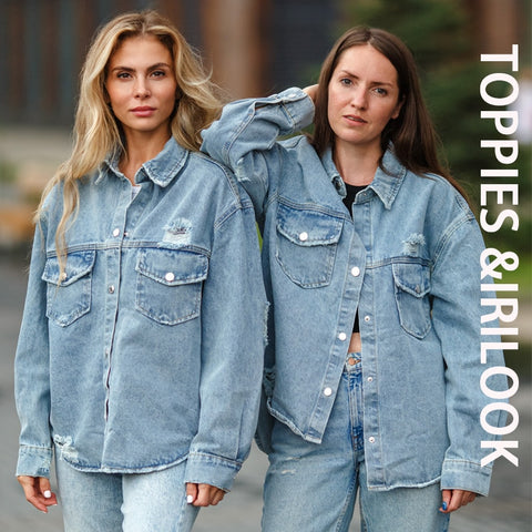 Sonicelife Toppies 2024 Women Denim Coat Mid-Length Ripped Loose Outdoor Fashion Women Denim Jacket
