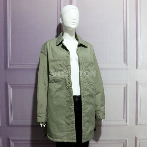2023 Autumn Winter Oversize Warm Cotton Jacket Coat Women Vintage Green Long Overcoats Female Loose Solid Light Parka Outwear