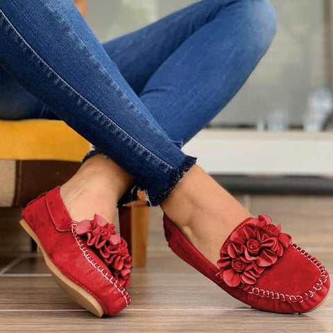 Women Shoes 2023  Handmade Ethnic Women Flats Leather Shoes Flat Flower Moccasins Soft Bottom Loafers Slip on Ladies Shoes Loafer