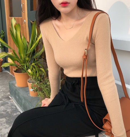 Christmas Gift AOSSVIAO Women Sweaters And Pullovers 2023 Autumn Winter Knitted Warm Women Jumper Slim Stretch Sweater Female Pink Pull Femme