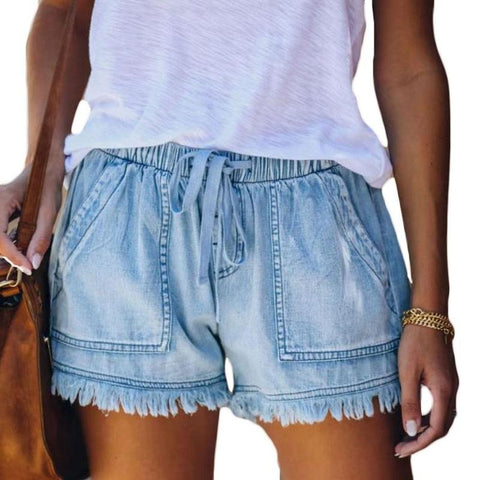 Back to school outfit Sonicelife  High Waisted Shorts Jeans Size Summer Women's Denim Shorts Large Size XXL For Women Short Pants Women Large Size