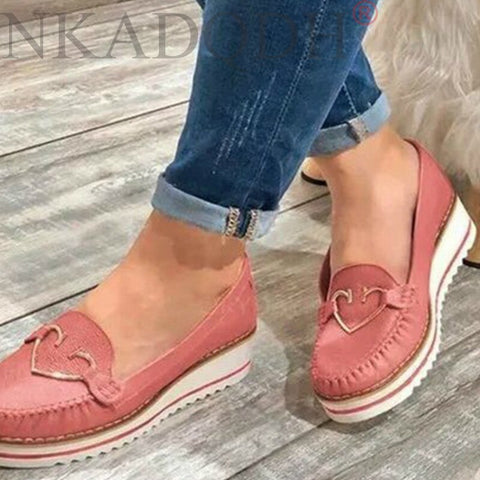 Women Loafers Platform Woman Slip on Sneakers Tassel Bowtie Women's Soft PU Leather Sewing Flat Female Shoes All Seasons 927