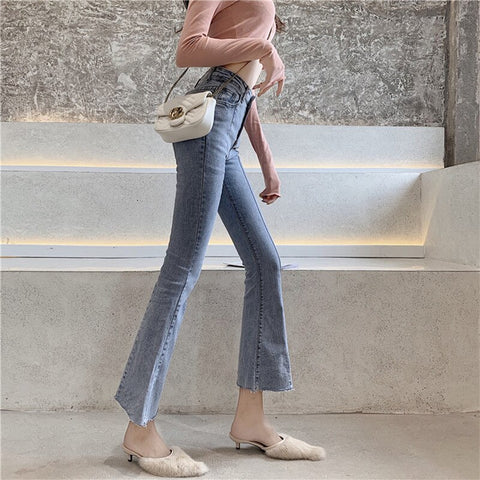 Woman Skinny Jeans High Waist Clothes Blue Denim Clothing Streetwear Vintage Quality 2021 Sretch Fashion Harajuku