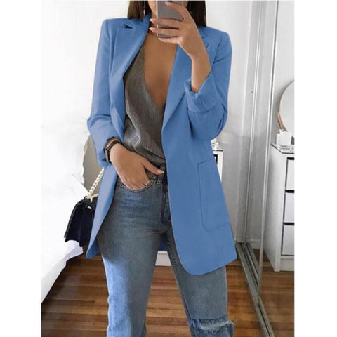 Blazer Women Jackets Summer Ladies Female Coats 5XL Casual Fashion Basic Notched Slim Solid Office Ladies Outwear Loose 2023 New