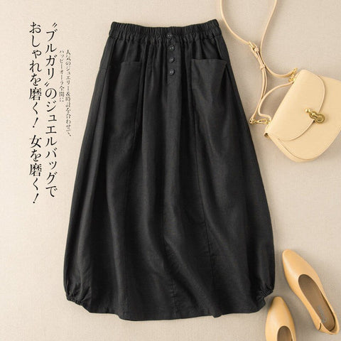 Skirts Womens 2021 Plus Size Women's Summer New Solid Color Retro Skirts Literary Temperament High-waisted Thin Midi Skirt