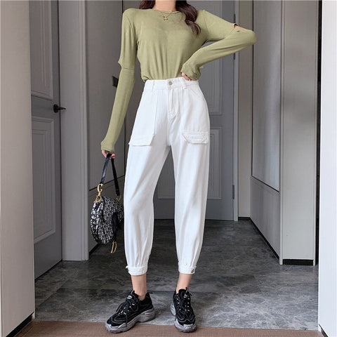 Woman Jeans High Waist Clothes White Wide Leg Denim Clothing Streetwear Vintage 2020 Spring Summer Fashion Harajuku loose Pants