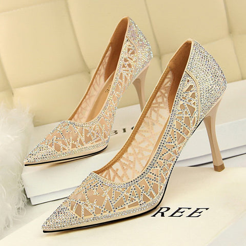 Sonicelife  Women Pumps 2024 Spring Hot Sale Women Shoes Pointed Toe Pumps Dresshigh Heels Boat Wedding Zapatos Mujer