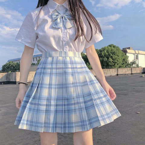 Fashion Plaid Skirt Plus Size Mini Skirts Womens 2020 High Waisted Falda plisada Harajuku Style School Uniform Shirt Big Girl