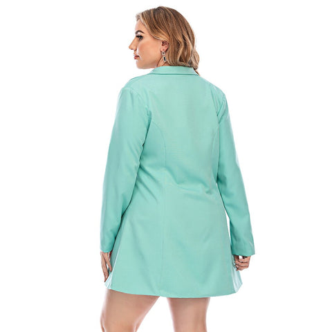 Sale Women Blazer And Shorts Two Piece Set Turn-down Collar Suit Jacket Elegant Office Lady Blazer Button Coat Plus Size 6XL D30