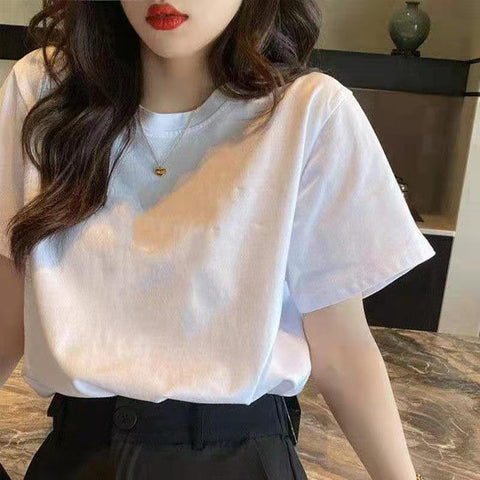 Summer Half Sleeve Women T-Shirt Korean Style Oversized Tees Couple Loose Casual Tee Cute Bear Printed Cloth Kawaii Tops Tshirts