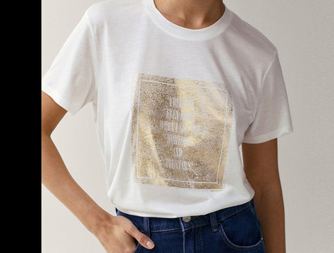2023 Summer Women Vintage Print Cotton T-Shirt Harajuku White Tee Shirt Casual Tops Female Camiseta Mujer