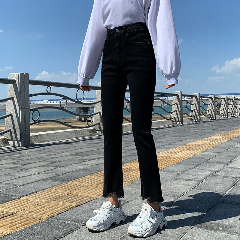 Woman Skinny Jeans High Waist Clothes Blue Denim Clothing Streetwear Vintage Quality 2024 Sretch Fashion Harajuku