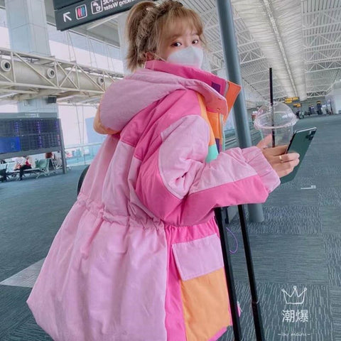 Chic Korean Style Sweet Winter Thick Coat Elegant Fashion Termperament Loose Oversize All-match Jackets 2023 Winter Fashion