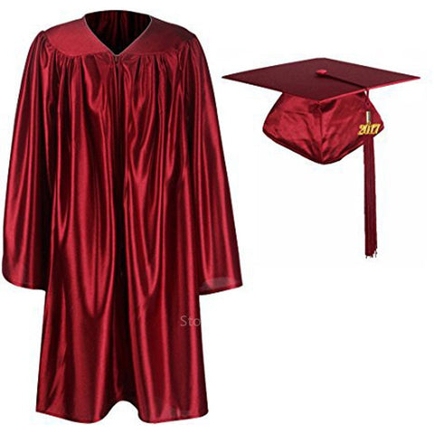 Sonicelife New Kids Children's Graduation Bachelor College Uniform Kindergarten Fancy School Unifrom Stage Performance Gown Hat Student Set