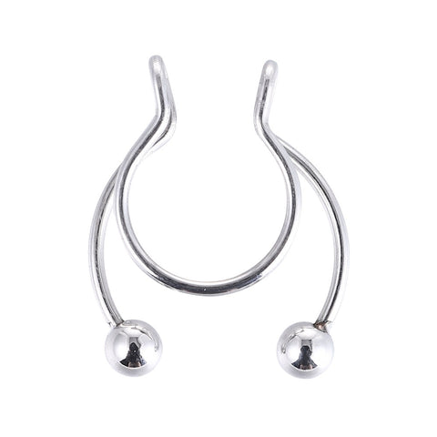 Sonicelife 1pcs U Shaped Fake Nose Ring Hip Hoop Septum Rock Stainless Steel Magnet Nose Piercing Punk Piercing Body Jewelry Free shipping
