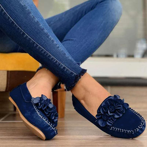 Women Shoes 2023  Handmade Ethnic Women Flats Leather Shoes Flat Flower Moccasins Soft Bottom Loafers Slip on Ladies Shoes Loafer