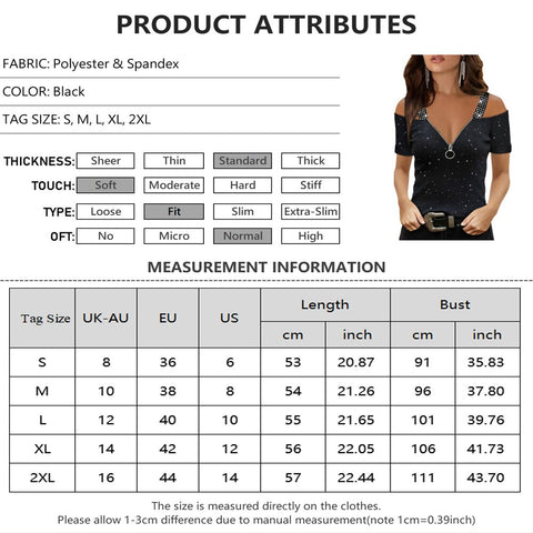 Summer Women Shirts Elegant Sequin Strappy Short Sleeves Blouse Solid  V Neck Zipper Slim Embroidery Casual Lady Tops D30