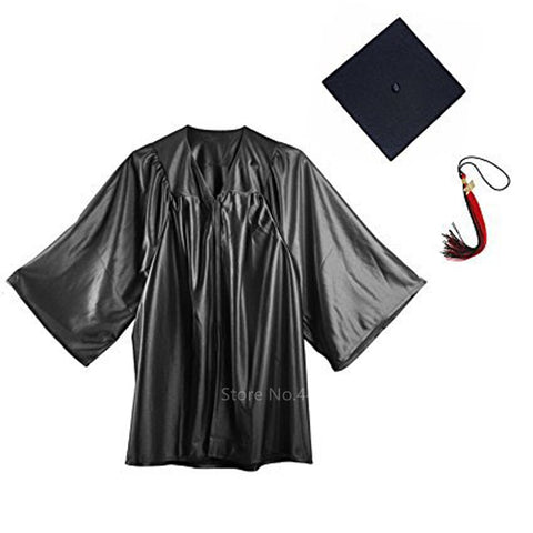 Sonicelife New Kids Children's Graduation Bachelor College Uniform Kindergarten Fancy School Unifrom Stage Performance Gown Hat Student Set