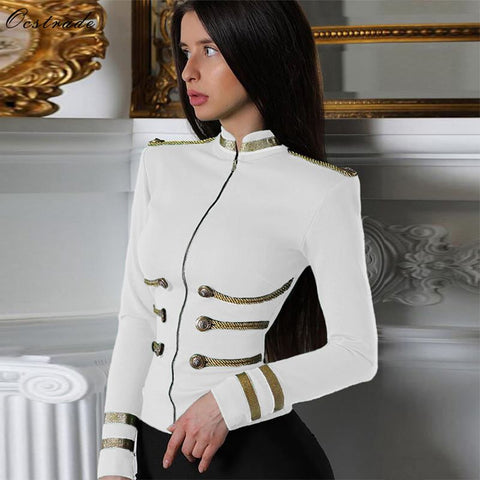 Sonicelife Women Jackets Spring Autumn Coat 2023 Party High Quality White Plus Size Elegant Long Sleeve Bandage Jacket Bodycon