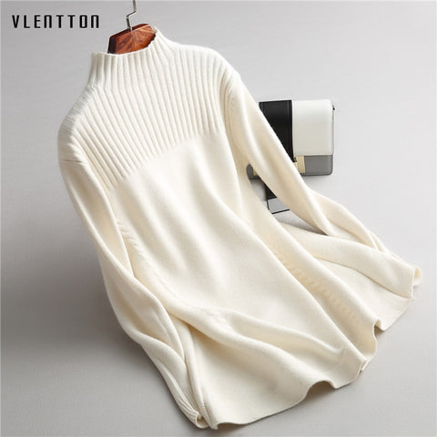 Hight quality Women Sweater Dresses Autumn Winter Long Sleeve Knitted Thick High Elastic Warm Slim Bodycon Dress Vestidos