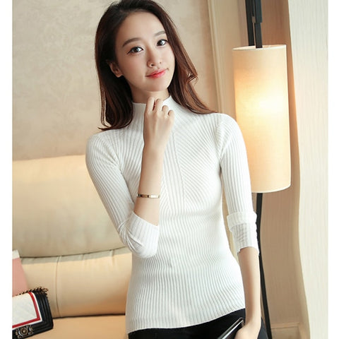 Turtleneck Sweater Women Fashion 2023 Autumn Winter Black Tops Women Knitted Pullovers Long Sleeve Jumper Pull Femme Clothing