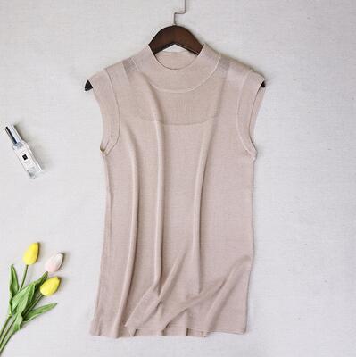 Sonicelife Hollow Out Tank Tops Women Summer Lce Silk  Knitted Vest Top Sleeveless Casual Korean Tops Elasticity Solid Slim Pullover