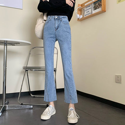 Woman Skinny Jeans High Waist Clothes Blue Denim Clothing Streetwear Vintage Quality Spring Summer 2021 Sretch Fashion Harajuku