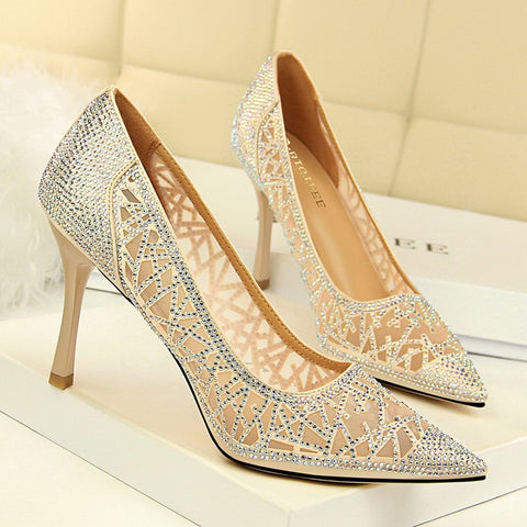 Sonicelife  Women Pumps 2024 Spring Hot Sale Women Shoes Pointed Toe Pumps Dresshigh Heels Boat Wedding Zapatos Mujer