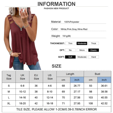 Sonicelife Summer Hollow Out Short Sleeve T-Shirts Women  Zipper V-Neck Casual Ladies Tops Fashion Female Streetwear Blouse Tee D30