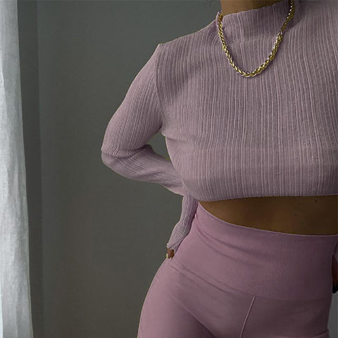 Sonicelife 2023 Fall Elegant See Through Long Sleeve Mock Neck Women Tops Fashion Streetwear  T-Shirts Tees Slim Clothes