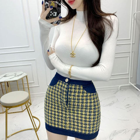 Sonicelife Christmas Gift Thin Summer Top  T Shirt Women 2024 Elasticity T-Shirt Korean Style Woman Clothes Slim Tshirt Female Casual Long Sleeve Tops