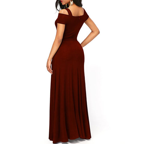 Back to school outfit Sonicelife   Women's Dresses Casual Long Maxi Evening Party Beach Long Dress Solid Wine Red Black Square Collar Summer Costume