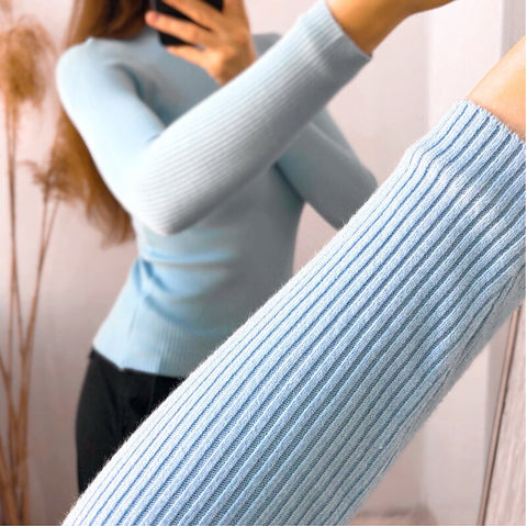 Sonicelife 2024 New-coming Autumn Winter Tops Basic Turtleneck Pullovers Sweaters Primer Long Sleeve Short Korean Slim-fit tight Sweater