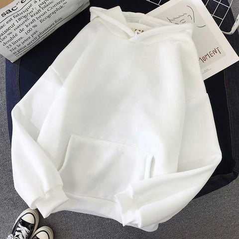 Sonicelife New Cute Pullover Hoodie Sweatshirt Oversize Female Clothes Korean Letter Printing Kpop Women Sweetshirts Loose Fit Full Sleeves