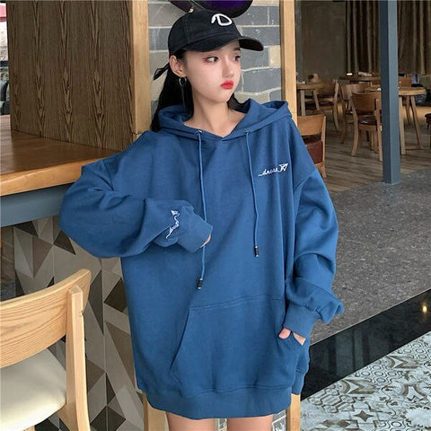 Plus Size Women Zip Up Hoodies Harajuku Couple Loose Sweatshirts Korean Streetwear Oversized Vintage Long Sleeve Cute Girls Tops