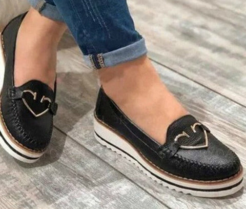 Women Loafers Platform Woman Slip on Sneakers Tassel Bowtie Women's Soft PU Leather Sewing Flat Female Shoes All Seasons