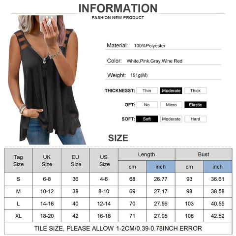 Sonicelife Summer Hollow Out Short Sleeve T-Shirts Women  Zipper V-Neck Casual Ladies Tops Fashion Female Streetwear Blouse Tee D30