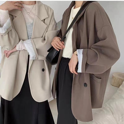 Sonicelife 2024 Autumn New Fall Outfits Women Minimalist Solid Outwear Loose Trench Coat Elegant Retro Official Overcoat Fashion High Street All-Match