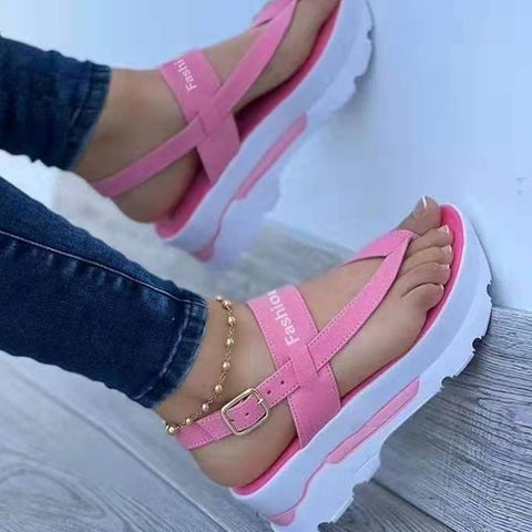 Sonicelife  2023 NEW Sandals Women Summer   Flip Flops Outdoor Casual Platform Sandals Ladies Plus Size Wedges Beach Sandals