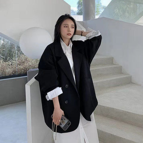 Sonicelife 2024 Autumn New Fall Outfits Women Minimalist Solid Outwear Loose Trench Coat Elegant Retro Official Overcoat Fashion High Street All-Match