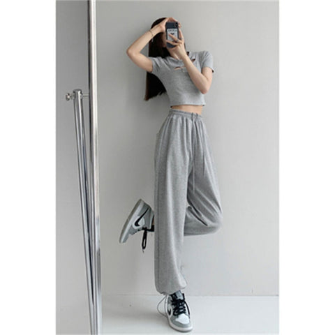 Sonicelife Early Autumn New Jazz dance pants for women in summer, early autumn, new thin style, thin, loose, straight, versatile, casual and high waist