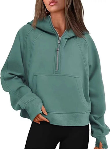Sonicelife 2023 Autumn Winter Hoodies Women Vintage Warm Zipper Loose Hooded Shirt Casual Oversize Pullover Street Sweatshirt Y2k Clothes
