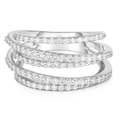 Fashion Cross Cubic Zircon Finger Ring for Women Versatile Design Female Rings Party Daily Wear 2023 Modern Trend Jewelry