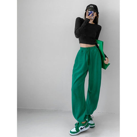 Sonicelife Early Autumn New Jazz dance pants for women in summer, early autumn, new thin style, thin, loose, straight, versatile, casual and high waist